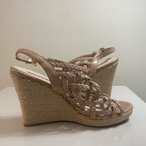 PRADA braided espadrille wedges size 38